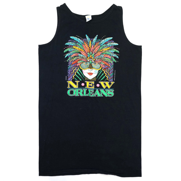 Vintage 90's New Orleans Mardi Gras Long Tank Top One Size - Picture 1 of 5
